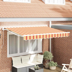 vidaXL Markiseramme Flerfarget 350 x 200 cm Polyester med PU-belegg