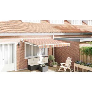 vidaXL Uttrekkbar markise Flerfarget 300 x 250 cm Polyester og Metall