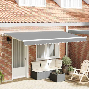 vidaXL Markiseramme Hvit 4 x 2 m Metall