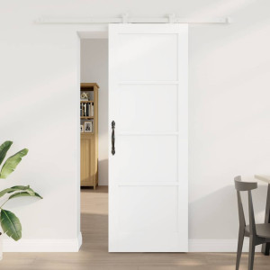 vidaXL Skyvedør Hvit 73,5 x 211 cm Heltre furu