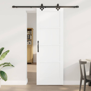 vidaXL Skyvedør Hvit og svart 73,5 x 211 cm Heltre furu
