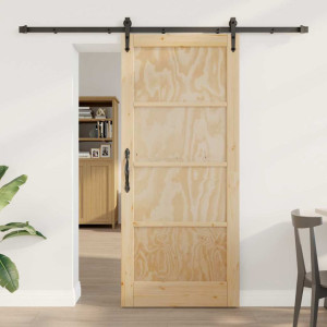 vidaXL Skyvedør ORKDAL Brun 86 x 198,5 cm Heltre furu