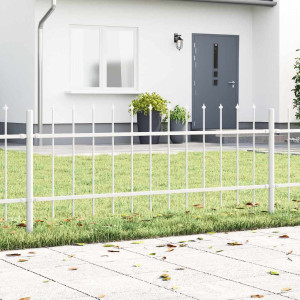 vidaXL Hage Hegning WOERDEN 7 stk. 11,9 x 0,6 m Pulverlakkert stål