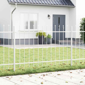 vidaXL Hage Hegning WOERDEN 7 stk. 11,9 x 0,8 m Pulverlakkert stål