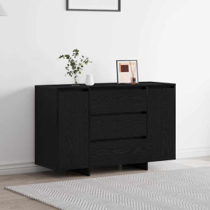 vidaXL Serviesskap Svart Eik 120 x 41 x 75 cm Konstruert tre