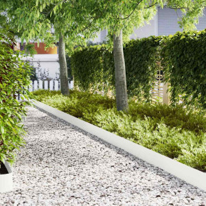 vidaXL Gjerdekant 20 stk. 100 x 0.05 x 20 cm Kaldvalset stål Hvit