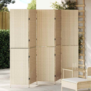 vidaXL Romdeler Beige 242 x 180 cm polyrotting
