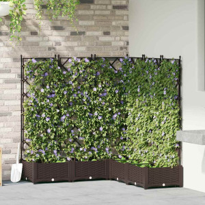 vidaXL Hageblomsterpotte 5 stk. Brun 120 x 120 x 125,5 cm PP