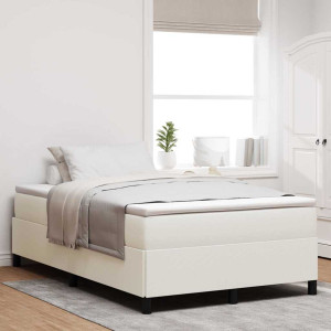 vidaXL Boksfjær Seng Krem 120 x 190 cm Corduroy stoff
