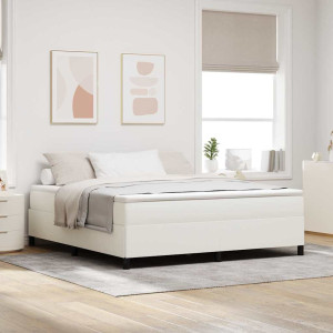 vidaXL Boksfjær Seng Krem 180 x 200 cm Corduroy stoff