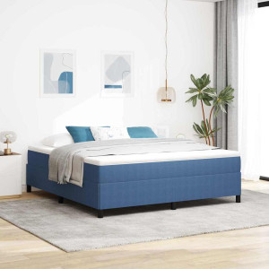 vidaXL Boksfjær Seng Blå 180 x 200 cm Corduroy stoff