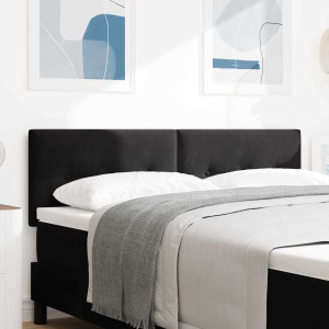 vidaXL Hodegavl Svart 144 cm Fløyel