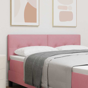vidaXL Hodegavl Rosa 144 cm Fløyel