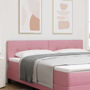 vidaXL Hodegavl Rosa 180 cm Fløyel