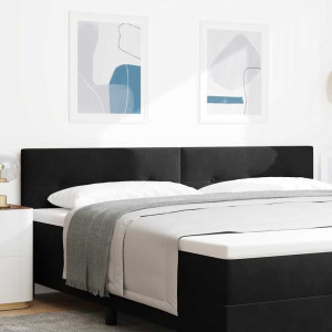 vidaXL Hodegavl Svart 200 cm Fløyel