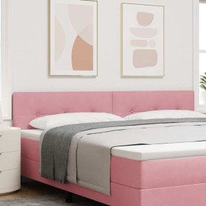 vidaXL Hodegavl Rosa 200 cm Fløyel