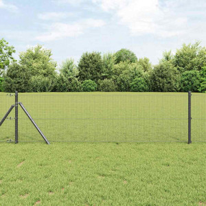 vidaXL Sveist trådgjerde 5000 x 80 cm Grå