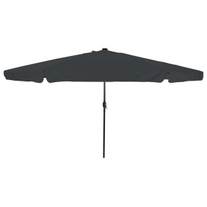 vidaXL Hageparasol Antrasitt 395 x 395 x 245 cm Polyester