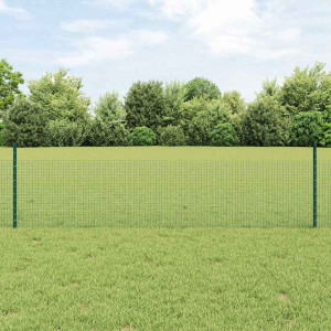 vidaXL Sveiset trådgjerde med stolper 10 x 0,5 m Galvanisert stål Mesh