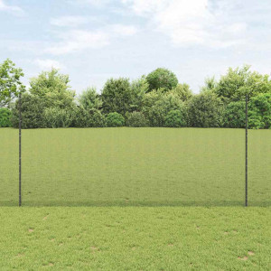 vidaXL Sveiset trådgjerde med stolper 50 x 1,5 m PVC-belagt stål Grå