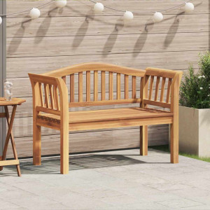 vidaXL benk Brun 120 x 53,5 x 85 cm Massivt teaktre