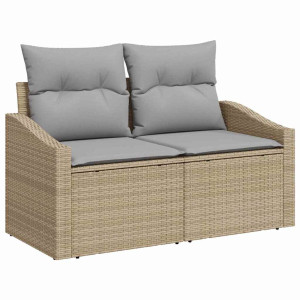 vidaXL Hagemøbelsofa med pute med lagring 123 x 62 x 69 cm polyrotting