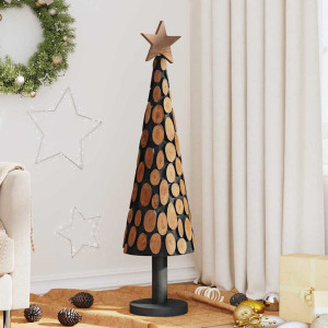 vidaXL Juletre med stativ Brun 120 cm Heltre teak