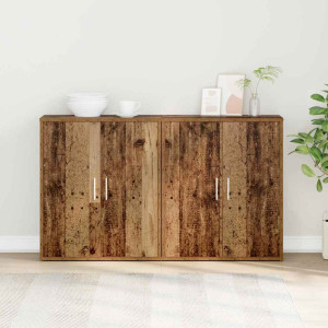 vidaXL Serviesskap 2 stk. Gammelt tre 60 x 31 x 70 cm Konstruert tre