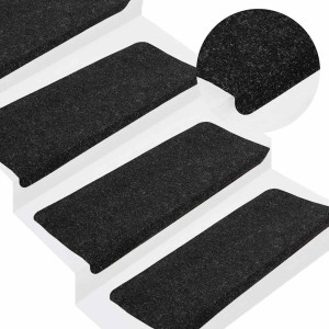 vidaXL Selvklebende trappematter 30 stk antrasitt 65x24,5x3,5 cm