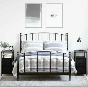 vidaXL Nattbordskap 2 stk. Svart eik 30 x 60 x 60 cm Konstruert tre