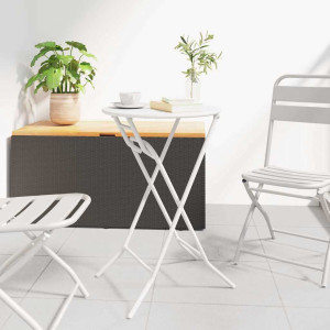 vidaXL Hagebord Hvit 50 x 50 x 72 cm Metall