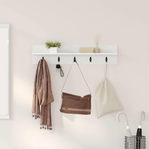 vidaXL Vegghengt kleshenger Veggmontert Hvit 80 x 10,5 x 18 cm
