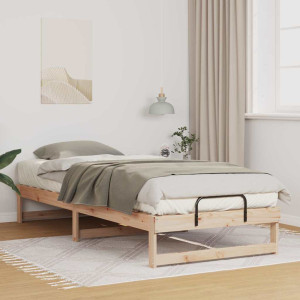 vidaXL Sengestamme Brun 100 x 220 cm Massiv furu