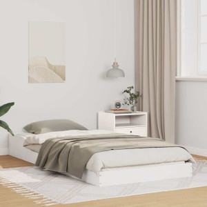 vidaXL Sengestamme Hvit 75 x 190 cm Massiv furu