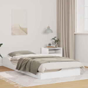 vidaXL Sengestamme Hvit 100 x 200 cm Massiv furu