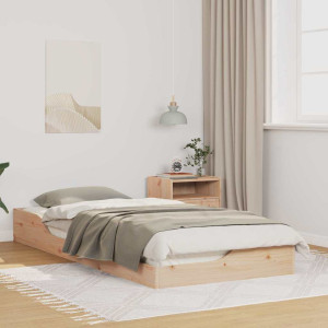 vidaXL Sengestamme Brun 80 x 210 cm Massiv furu