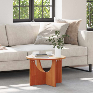 vidaXL Kaffebord Vokset Brun 50 x 50 x 35 cm Heltre furu