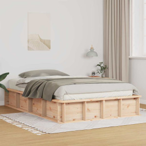 vidaXL Sengestamme Brun 140 x 190 cm Massiv furu