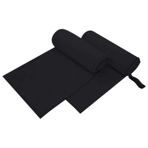 vidaXL Sportshåndklær 2 stk. Svart 200 x 100 cm