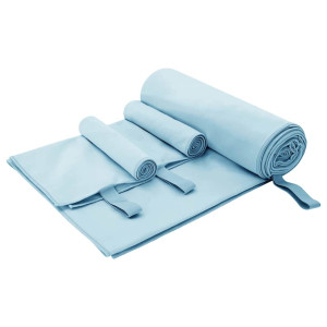 vidaXL Sports håndklesett 3 stk. Blå 210 x 100 cm