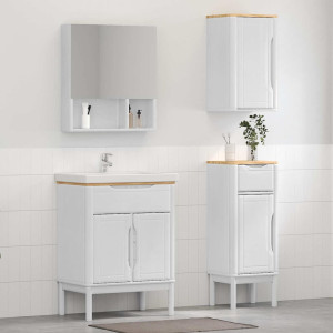 vidaXL Baderomsinnredningssett FLORO 3 stk. Hvit 60 x 40 x 80 cm