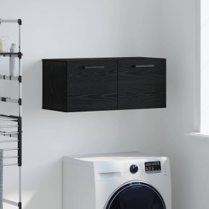 vidaXL Veggskap 80 x 36.5 x 35 cm Konstruert tre Svart eik