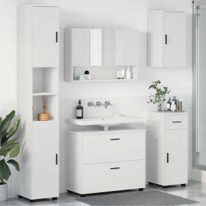 vidaXL Baderomsinnredningssett 5 stk. Hvit 35 x 30 x 192 cm