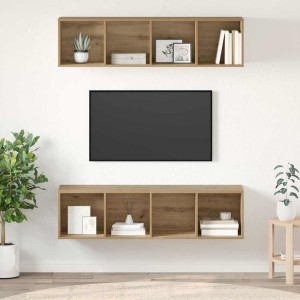 vidaXL TV-benksett 2 stk. Artisan Eik Konstruert tre