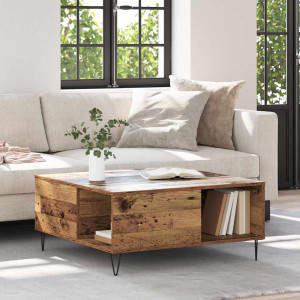 vidaXL Kaffebord Gamle tre 80 x 80 x 36,5 cm Konstruert tre