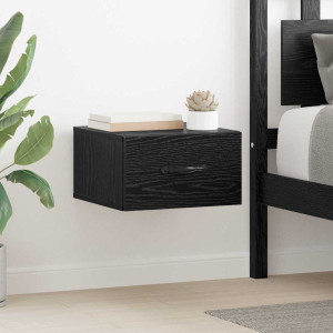vidaXL Nattbordskap Svart eik 35 x 35 x 20 cm Konstruert tre