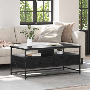 vidaXL Kaffebord Svart Eik 100 x 51 x 45 cm Konstruert tre