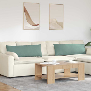 vidaXL Sofaputer 2 pcs Havgrønn 120 x 40 cm Corduroy stoff
