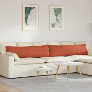 vidaXL Sofaputer 2 pcs Rød oransje 145 x 40 cm Corduroy stoff