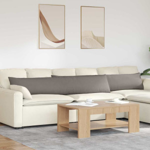 vidaXL Sofaputer 2 stk. stoff Gråbrun 200 x 40 cm